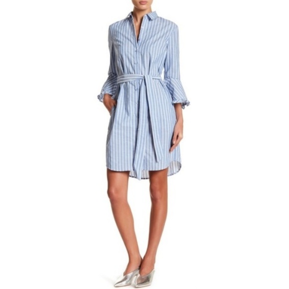 NEW | ECI New York Stripped Shirt Dress - Picture 1 of 3